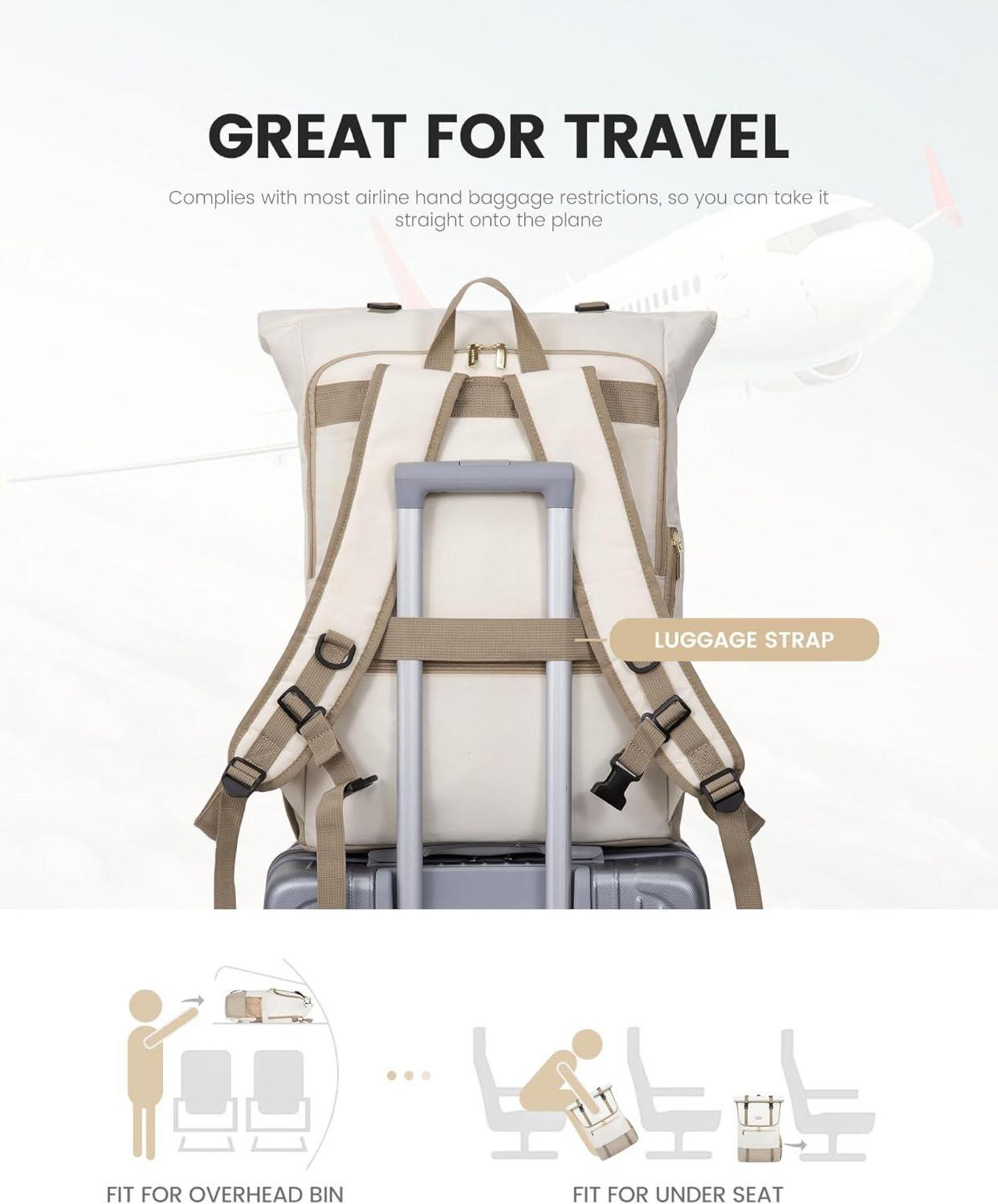 Rolltop Laptop Rucksack 17,3 Zoll groß für Uni Arbeit Reisen