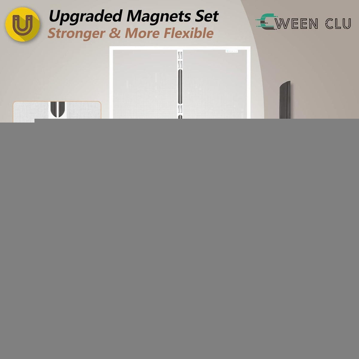 Fliegengitter Tür 85x200 cm mit Magneten – Bohrlos & Haustierfreundlich