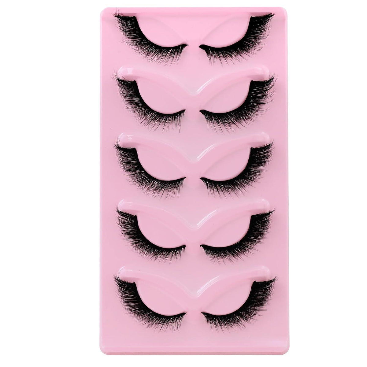 3D Wispy Fox Eye Wimpern 13mm – 5 Paar, Natürlicher Look