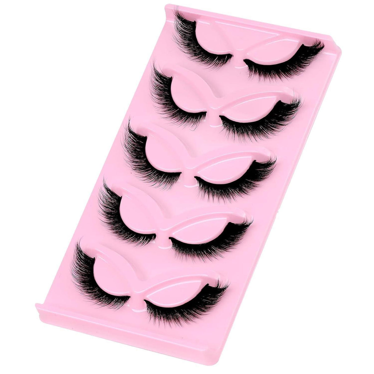 3D Wispy Fox Eye Wimpern 13mm – 5 Paar, Natürlicher Look