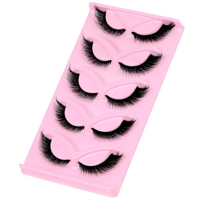 3D Wispy Fox Eye Wimpern 13mm – 5 Paar, Natürlicher Look