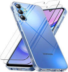 Schutzhülle Samsung Galaxy A15 mit 2 Panzerfolien transparent