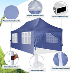 Faltbarer COBIZI Pavillon 3x6m Wasserdicht mit 6 Seitenwänden