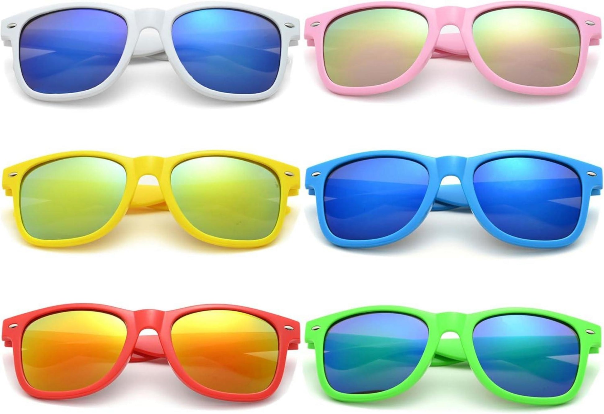 Bunte Sonnenbrille Set Neon Vintage Lustige Brillen Party