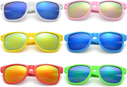 Bunte Sonnenbrille Set Neon Vintage Lustige Brillen Party
