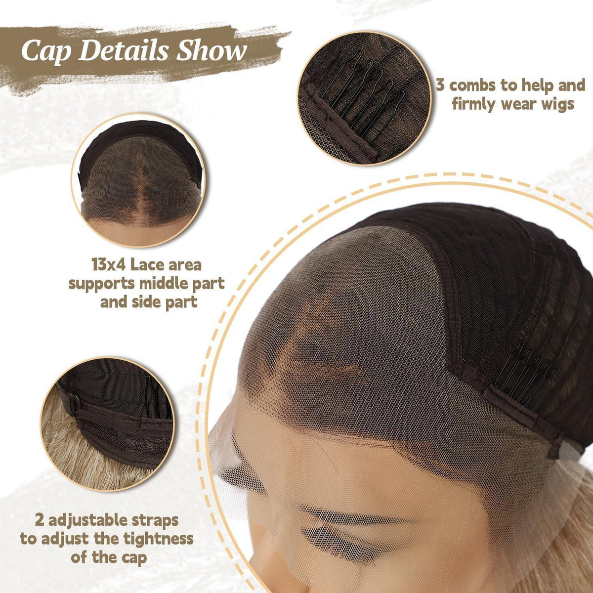 Blond Körperwelle Lace Front Perücke – Synthetisch, 26 Zoll