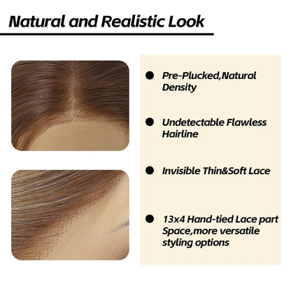 Blond Körperwelle Lace Front Perücke – Synthetisch, 26 Zoll