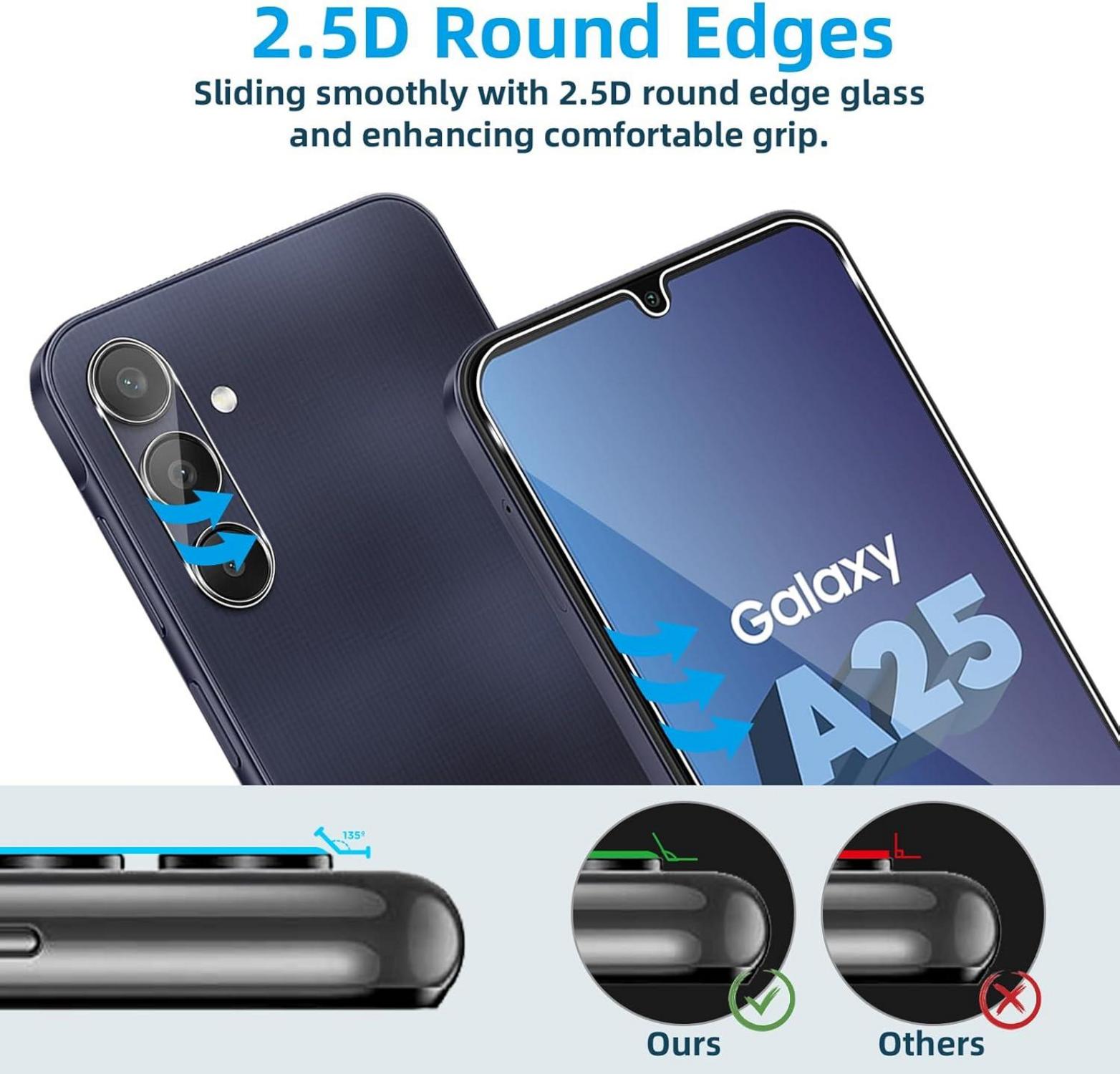 Schutzfolie Panzerglas Samsung Galaxy A25 5G 9H Displayschutzfolie