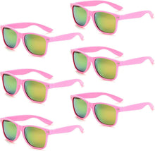 Bunte Neon Sonnenbrillen Set Vintage Stück Pack 6 Retro Brillen