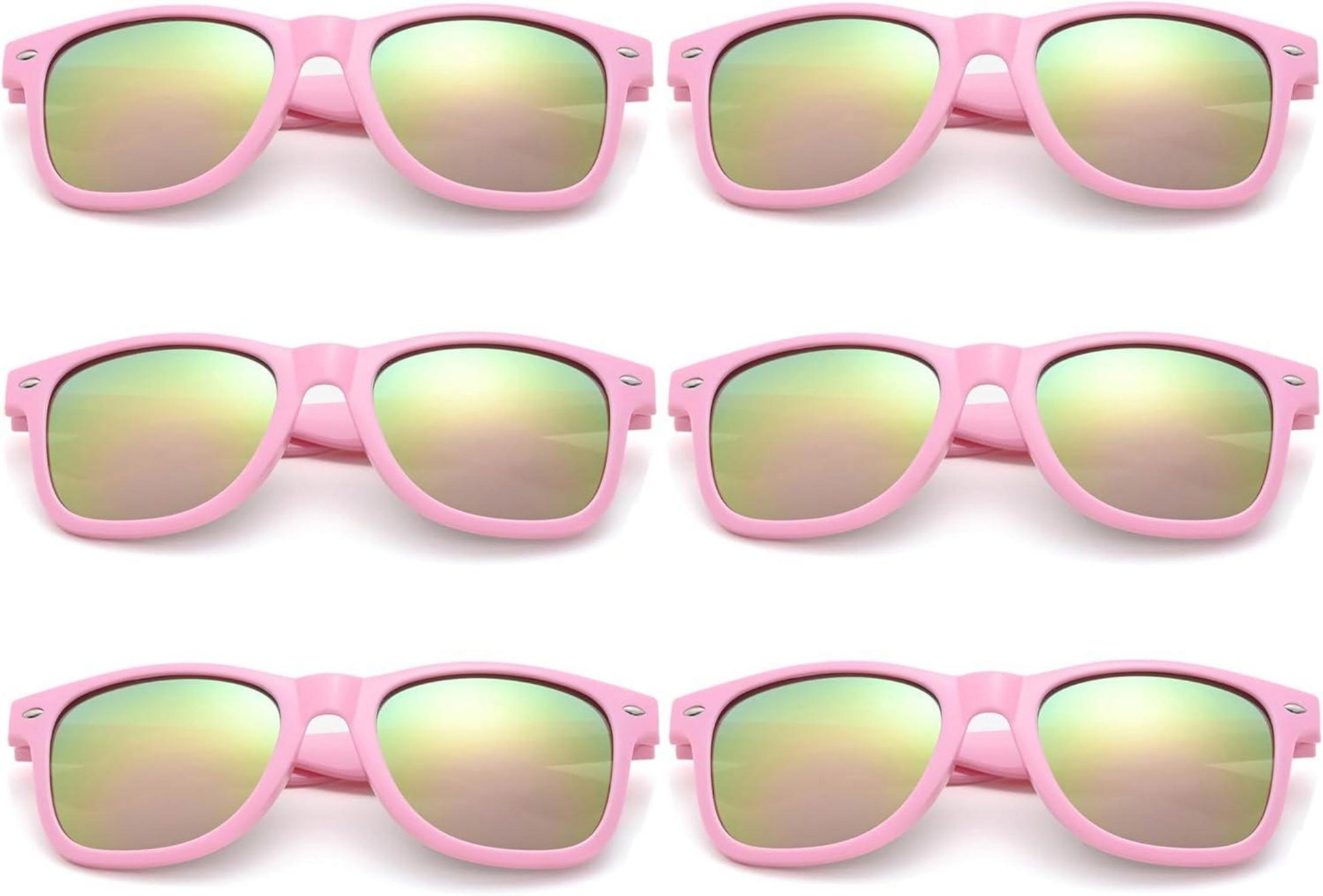 Bunte Neon Sonnenbrillen Set Vintage Stück Pack 6 Retro Brillen