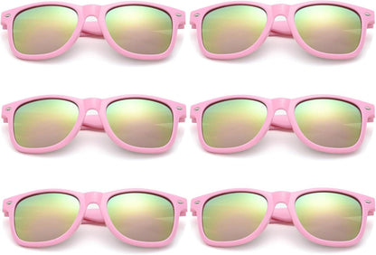 Bunte Neon Sonnenbrillen Set Vintage Stück Pack 6 Retro Brillen