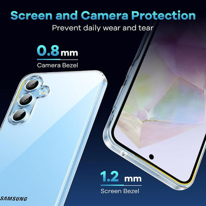 Transparente Schutzhülle Samsung Galaxy A35 5G + 2 Hartglasfolien