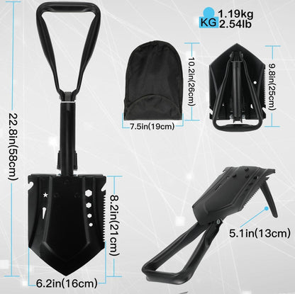 Klappspaten 58cm Kohlenstoffstahl Camping Schaufel Outdoor-Wandern