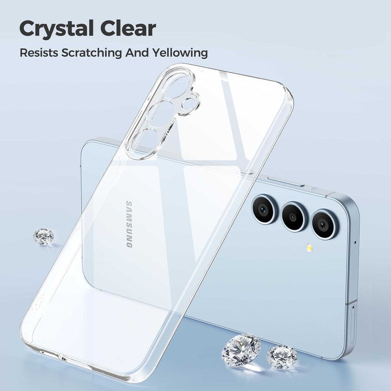 Schutzhülle Samsung Galaxy A55 5G transparent mit 2x Hartglas