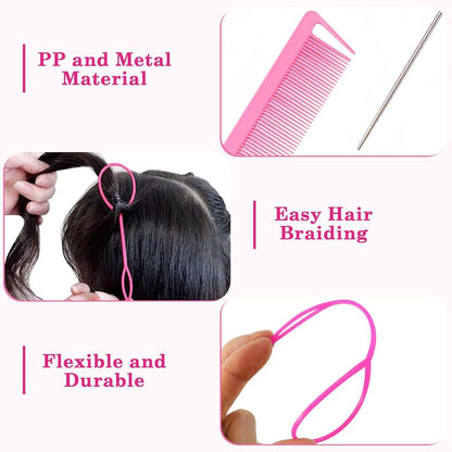 3er Set Frisurenhilfe Haar Twister Haarflechtwerkzeug DIY Frisuren