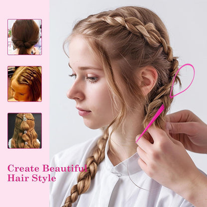 3er Set Haarflechtwerkzeuge Frisurenhilfe Hair Twister DIY Frisuren