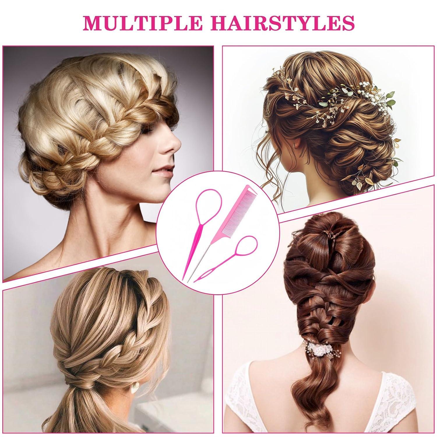 3er Set Haarflechtwerkzeuge Frisurenhilfe Hair Twister DIY Frisuren