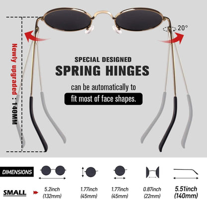 Sonnenbrille Herren Polarisiert Hippie Rund UV-Schutz Cat 3 CE