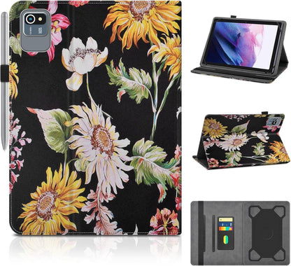 Tablet Hülle für 10 Zoll Cover Case Schwarz Fiore Magnetisch