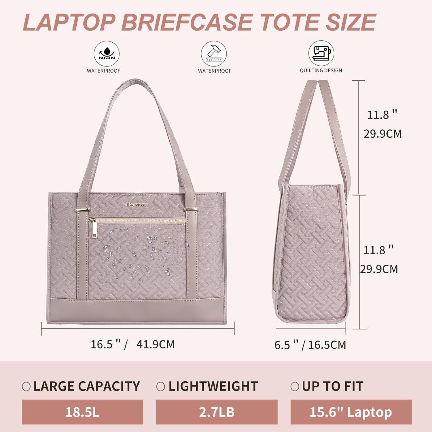 Laptoptasche Damen 15,6 Zoll Rosa Aktentasche Leicht