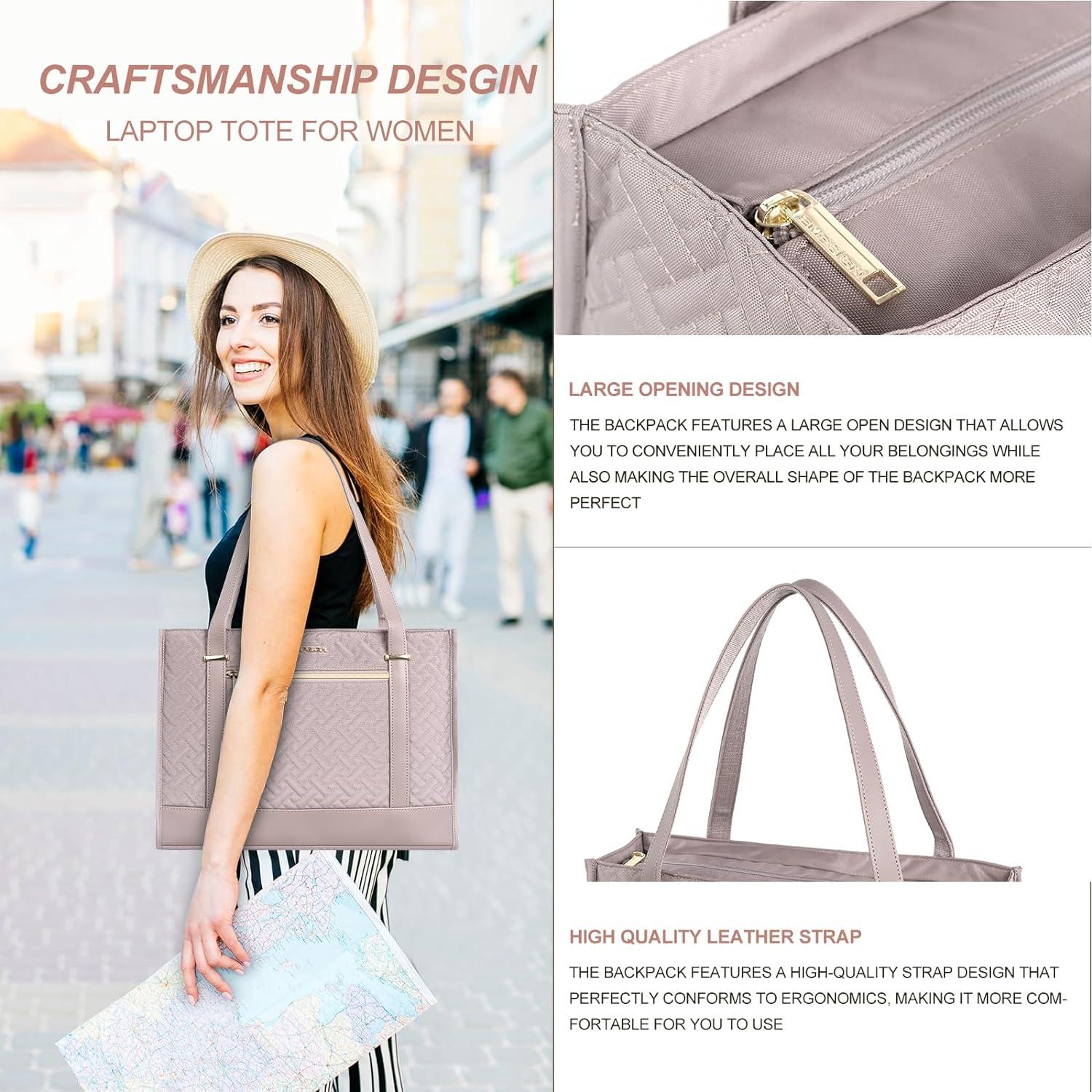 Laptoptasche Damen 15,6 Zoll Aktentasche Leichte Tote Bag Business