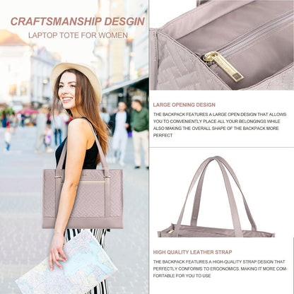 Laptoptasche Damen 15,6 Zoll Aktentasche Leichte Tote Bag Business