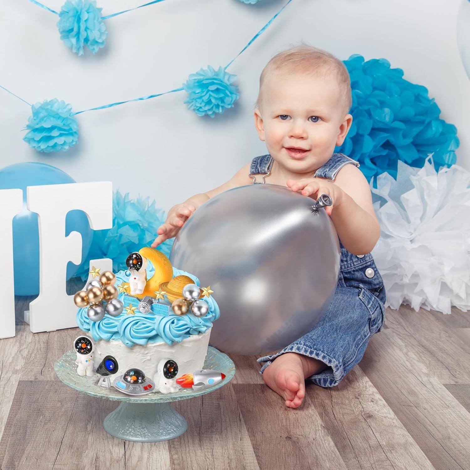Astronauten Tortendeko Weltraum Kindergeburtstag 24 pcs Galaxie Planeten Torte