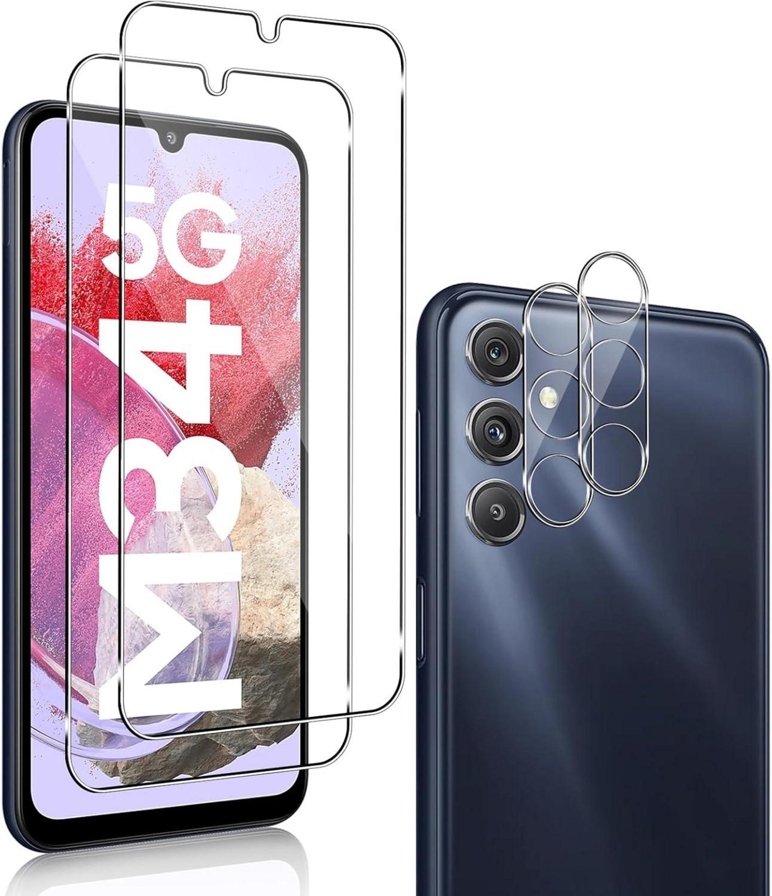 Schutzfolie Panzerglas Samsung Galaxy M34 5G Kameraschutz 9H Härte