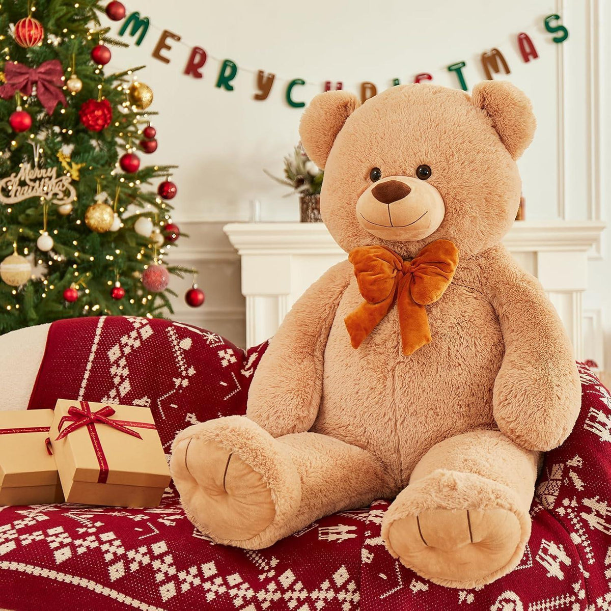 Riesiger 120cm Teddybär - XXL Kuscheltier für Valentinstag & Geburtstag