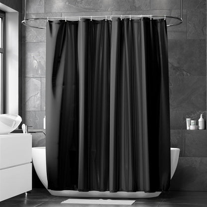 REDKEY Duschvorhang 180x220cm Schwarz Anti-Schimmel Wasserabweisend mit Haken