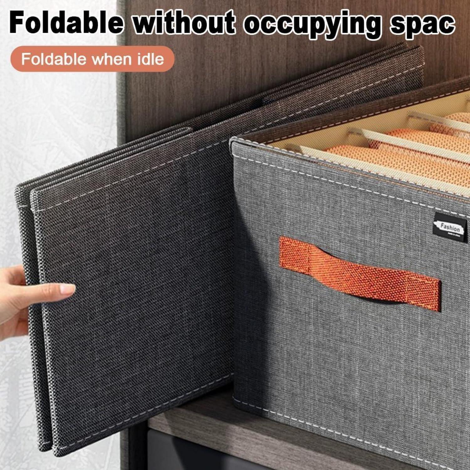 Kleiderschrank Organizer 2er Set mit Deckel und 9 Fächern, faltbar