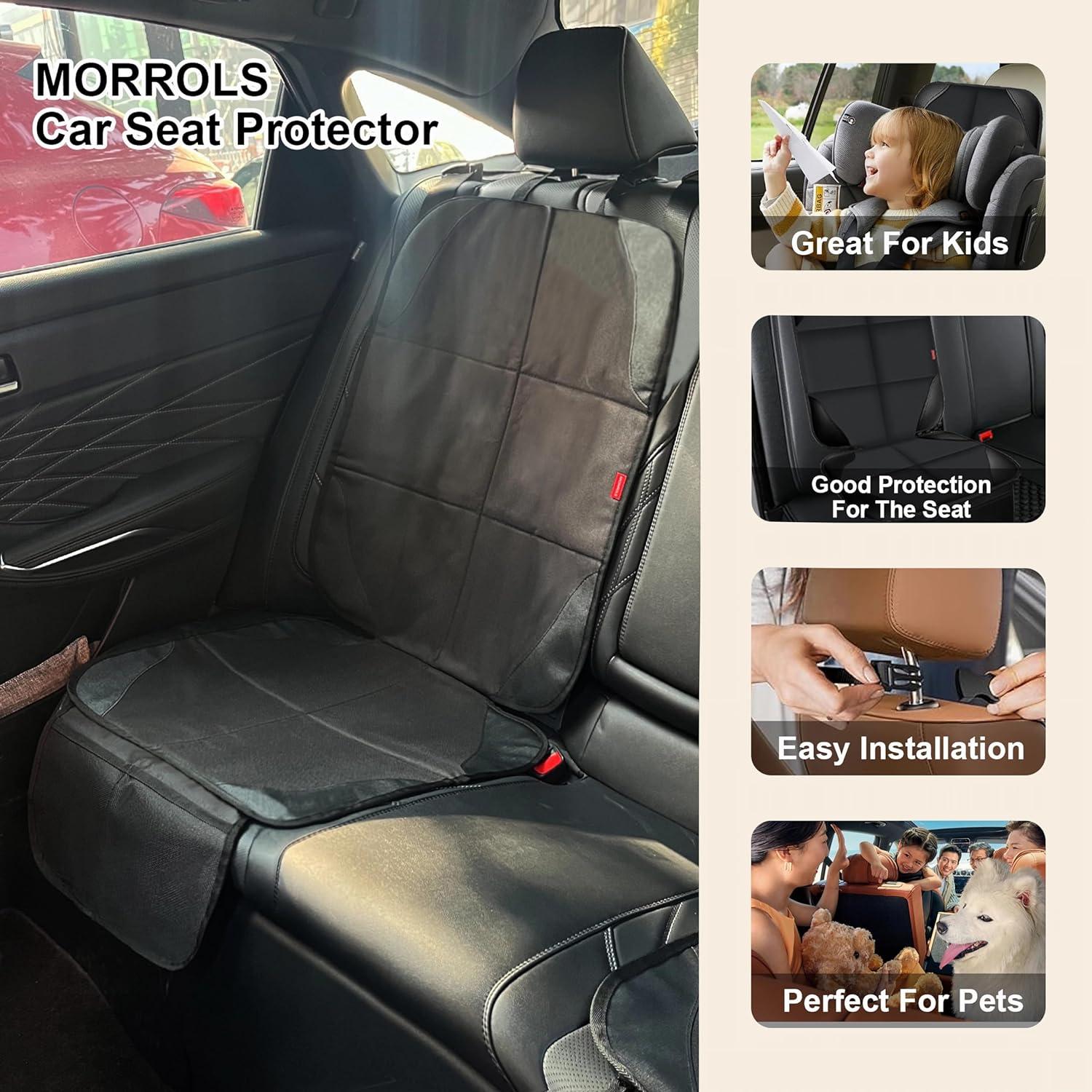 2er Set Autositzschoner wasserdicht mit Netztaschen für SUV & Limousine