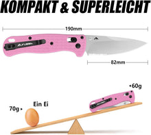 FLISSA Klappmesser Taschenmesser AUS-8 Edelstahl Survival