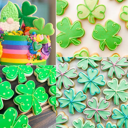 3-teiliges Kleeblatt Ausstecher-Set Edelstahl St. Patrick's Day Oster