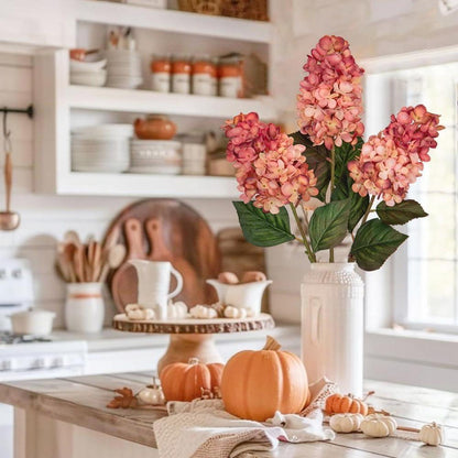 Künstliche Hortensien Kunstblumen Set Rispenhortensien 70CM Dekoblumen