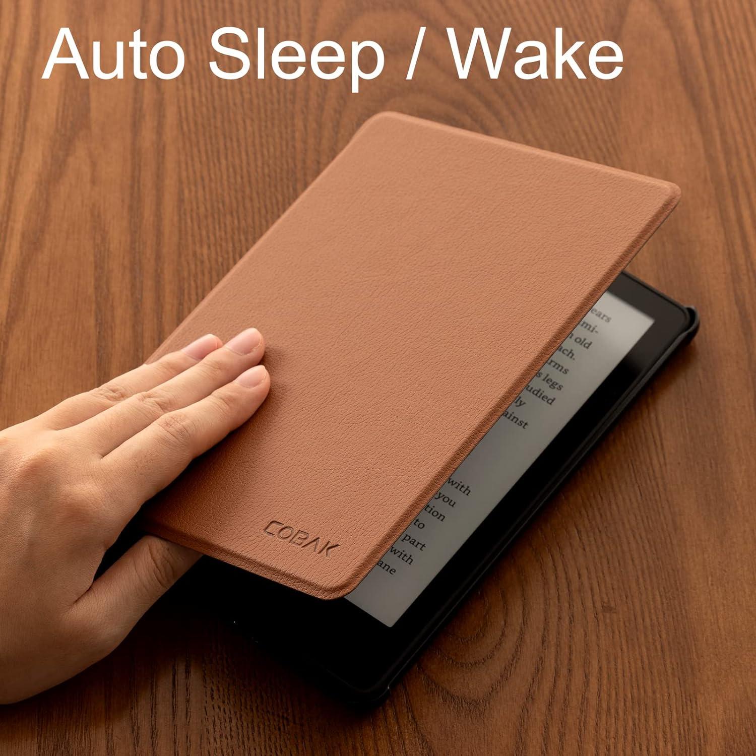 CoBak Kindle Paperwhite Hülle Auto-Sleep-Wake 2021 Braun