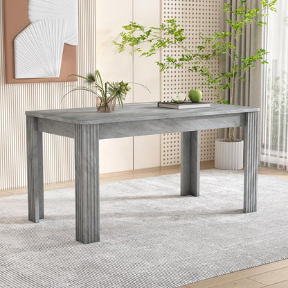 Rechteckiger Esstisch 117cm – Grau für Küche, Esszimmer & Wohnzimmer