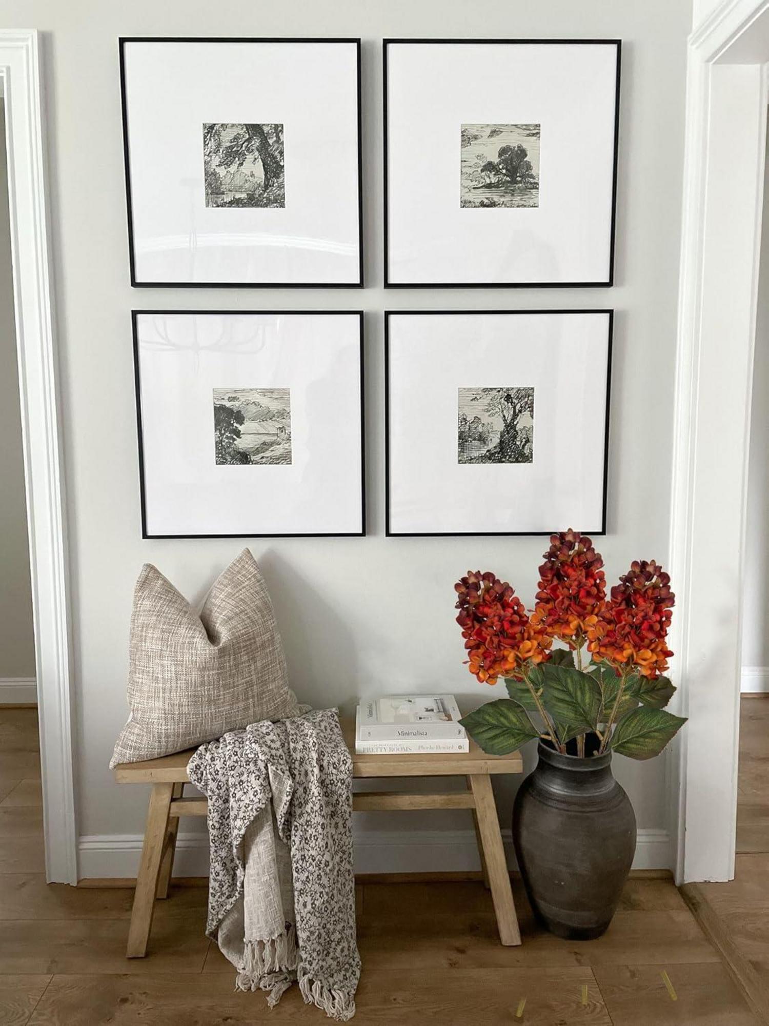 Künstliche Hortensien 3er Set Kunstblumen Rispenhortensie Orange 73CM