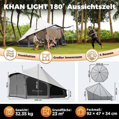 KingCamp Khan Glampingzelt 4-6 Personen Outdoor