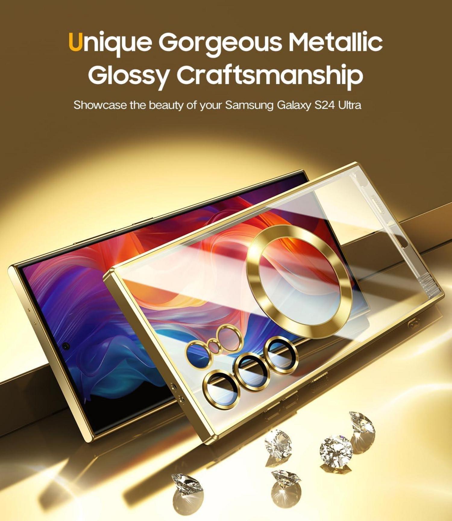 JUESHITUO Samsung S24 Ultra Hülle MagSafe Kameraschutz Starke Magnete