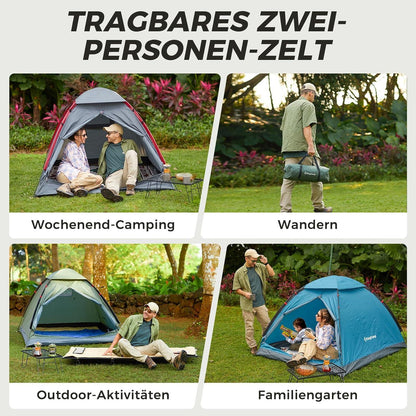 Ultraleichtes Camping Zelt 2 Personen Wasserdicht Kompakt Trekking Outdoor