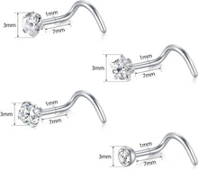 Nasenpiercing Set: 8 Stück 20G 18G Chirurgenstahl Nasenringe