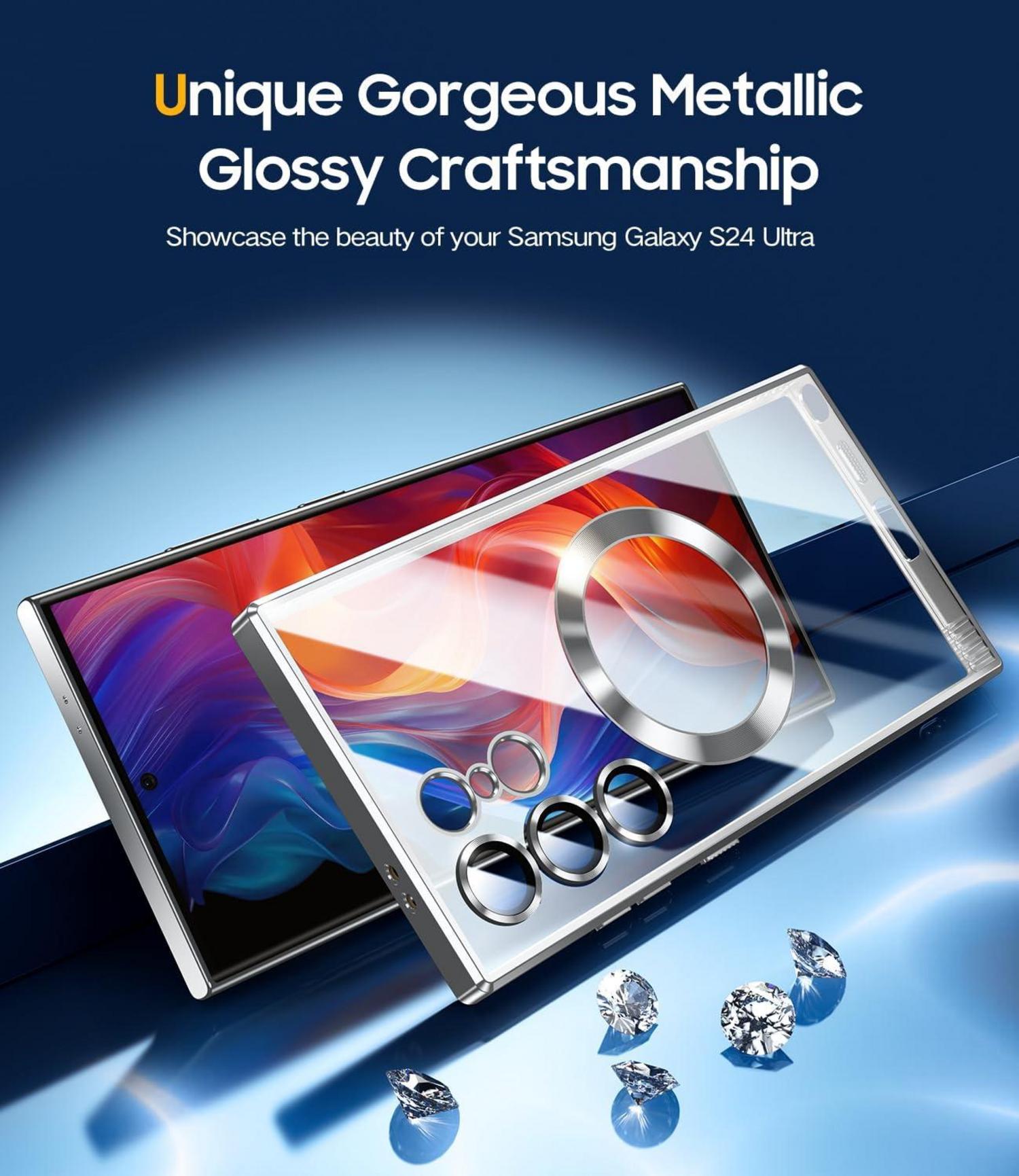 Magnetische Hülle für Samsung Galaxy S24 Ultra mit Kameraschutz