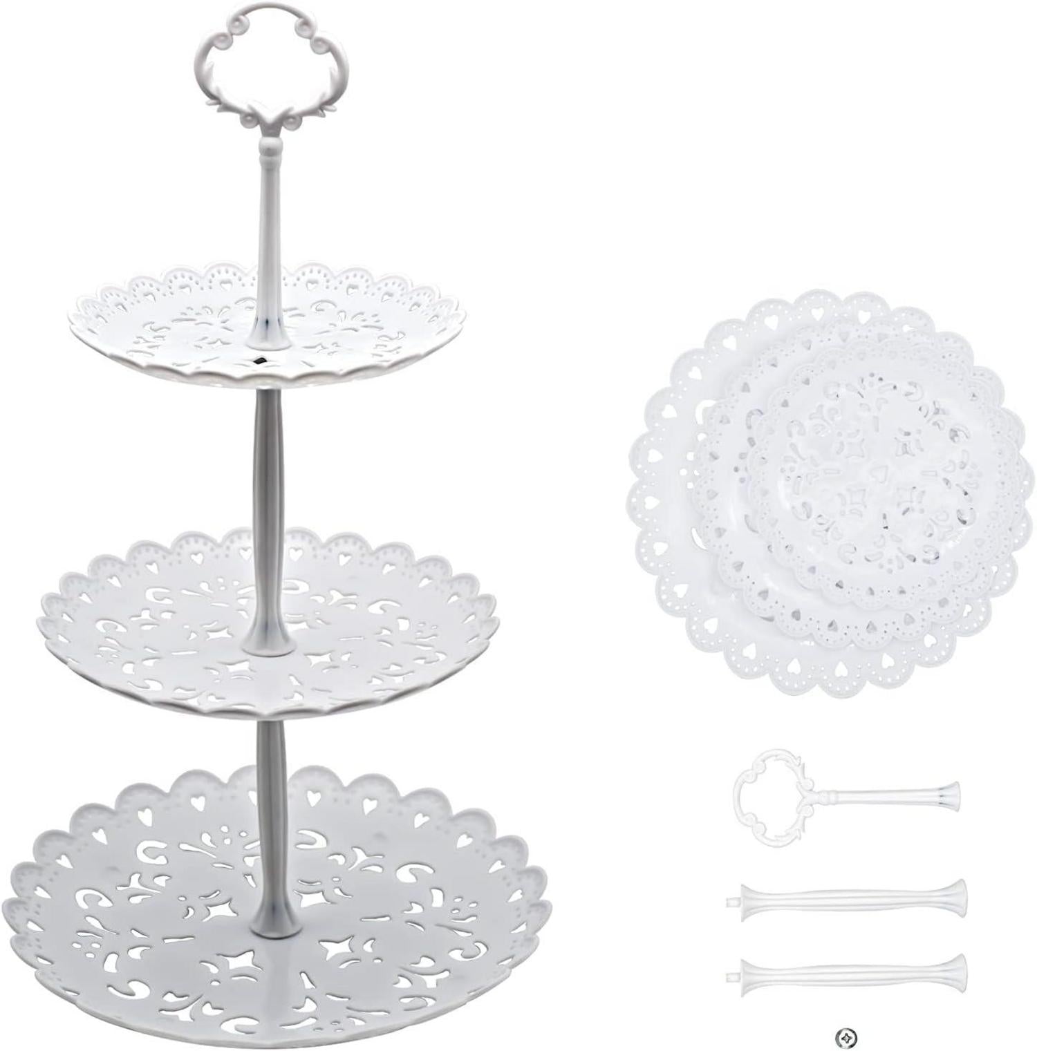 Anseom Tortenständer 3 Ebenen Cupcake Dessertsturm Halter