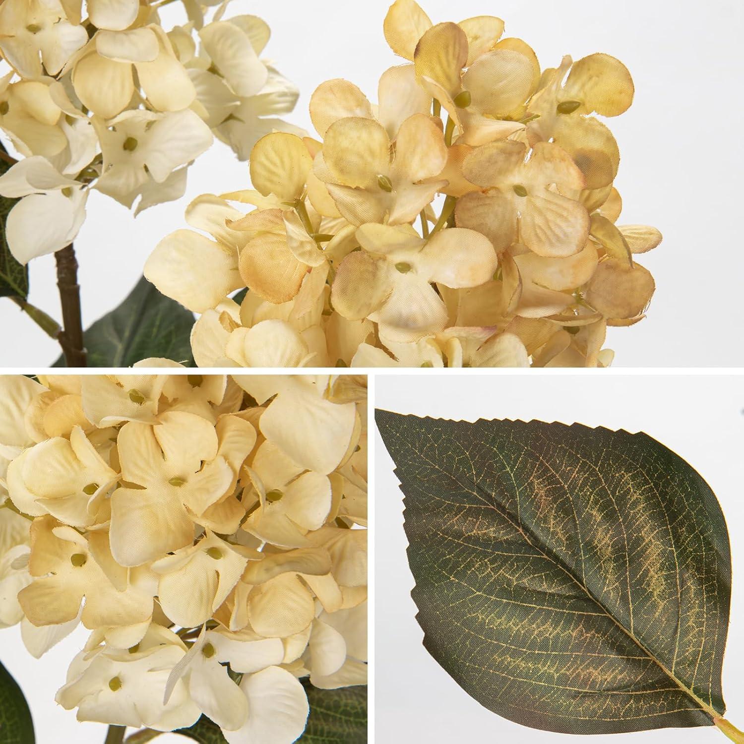 Künstliche Hortensien Rispenhortensie 3er Set weiß 73CM