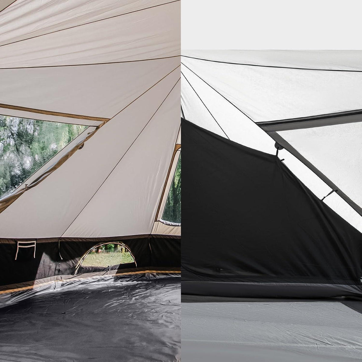 Glampingzelt für 6-12 Personen, Baumwolle, wasserdicht, mit Innenzelt