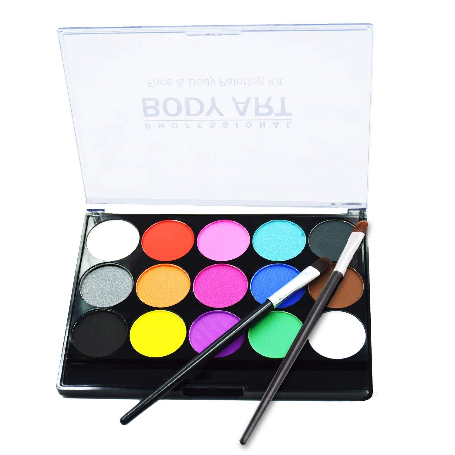Kinder Bodypainting Farben für Fasching Halloween Make-upPalette