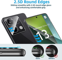 Panzerglas Xiaomi Redmi Note 13 Pro 5G Schutzfolie 9H Härte Kamera Schutz 2 Stück