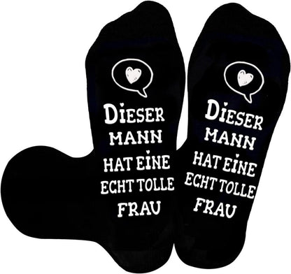 Partner Socken Lustige Sprüche Valentinstag Hochzeit Schwarz