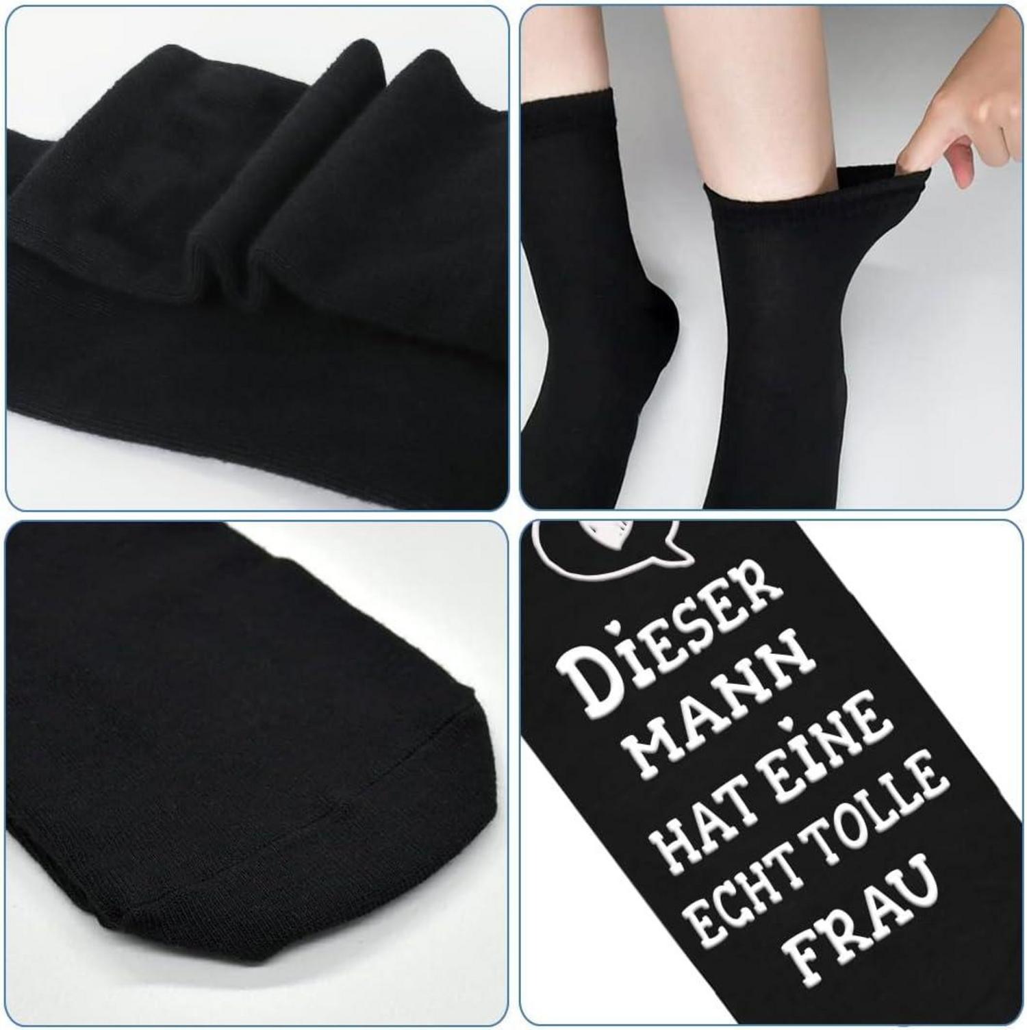 Partner Socken Lustige Sprüche Valentinstag Hochzeit Schwarz